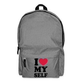 I love my self - J'aime mon auto - Sac à dos - gris éléphant - Devant