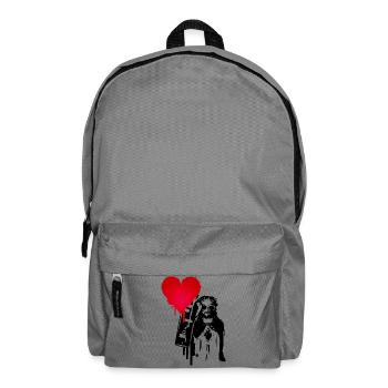 cool street art Jesus - with a lot of love - Backpack - elephant grey - Front