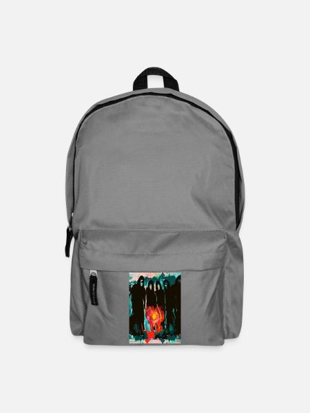 Blütenfeuer Silhouettenkreis - Rucksack - Mittelgrau