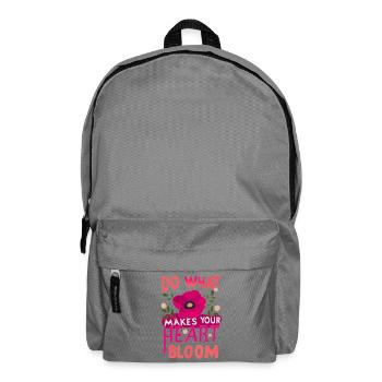 Do what makes your heart bloom. - Backpack - elephant grey - Front