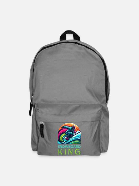 Lebendiges Snowboarden KIng Warrior Illustration - Rucksack - Mittelgrau