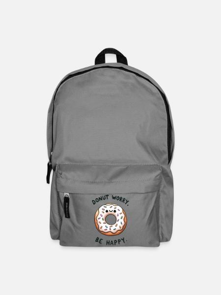 Donat Worry - be happy - Rucksack - Mittelgrau