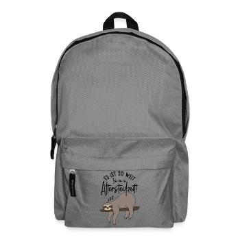 Faultier Es ist so weit Ich bin in Altersteilzeit - Rucksack - Mittelgrau - Vorne