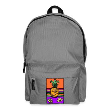 Pineapple Neon Illustration - Rucksack - Mittelgrau - Vorne