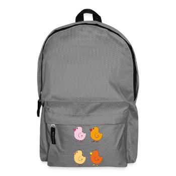Colorful ducklings illustrations - Backpack - elephant grey - Front