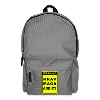 Warnung Krav Maga Süchtiger - Rucksack - Mittelgrau - Vorne