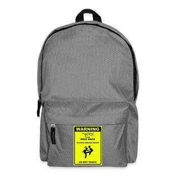 Warnung! Dieses Mädchen macht Krav Maga - Rucksack - Mittelgrau - Vorne