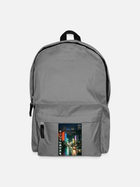 Neonlicht Nachtstadt Szenen - Rucksack - Mittelgrau