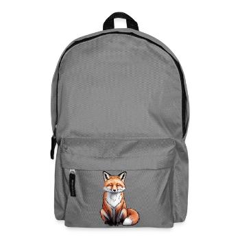 Fuchs sitzend - Rucksack - Mittelgrau - Vorne