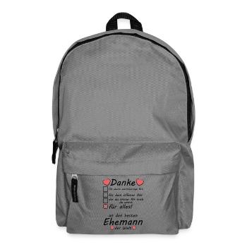 Best Gay Gay Husband in the World Say Thank You - Backpack - elephant grey - Front