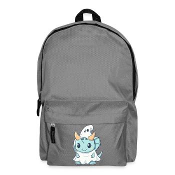 Dinosaur triceratops Halloween Ghost - Backpack - elephant grey - Front