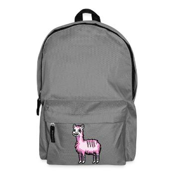 Alpaka Llama Halloween Comic Lustig - Rucksack - Mittelgrau - Vorne