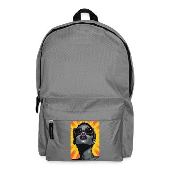 Femme noire Pop Art Design - Sac à dos - gris éléphant - Devant