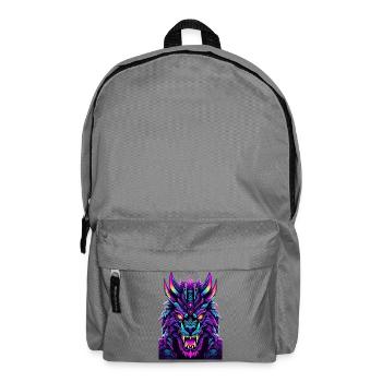 Neon Wolfsgeist - Rucksack - Mittelgrau - Vorne