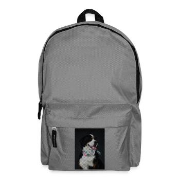 Berneseund flower bandana - Backpack - elephant grey - Front