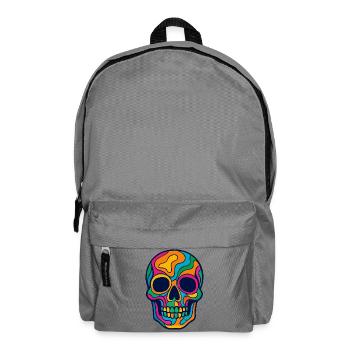 Crâne multicolore Halloween - Sac à dos - gris éléphant - Devant