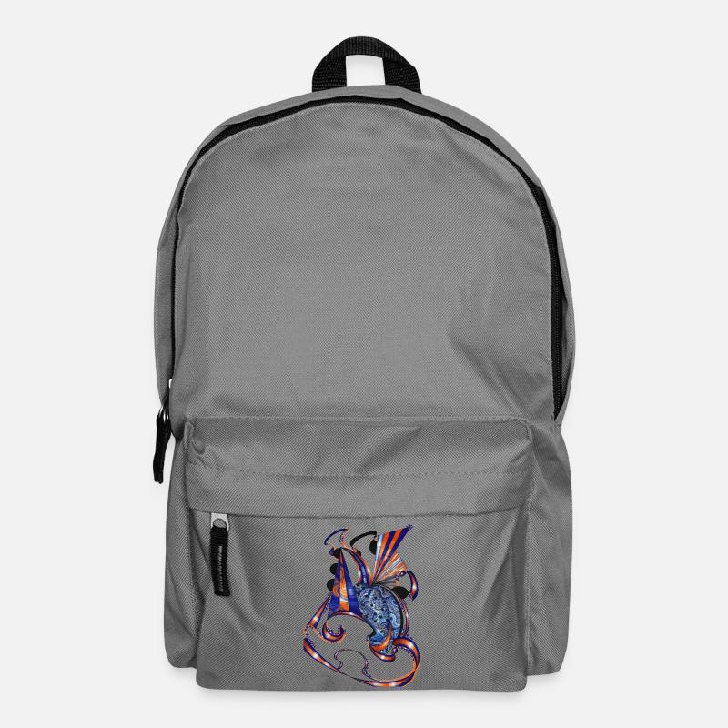 BlauOrange Stoffbänder - Rucksack - Mittelgrau