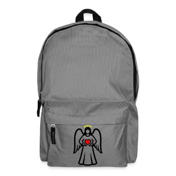 Angel-Couple-with-Heart-Pictogram-2 - Backpack - elephant grey - Front