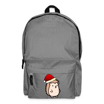 Weihnachtsmann Weihnachten Igel - Rucksack - Mittelgrau - Vorne