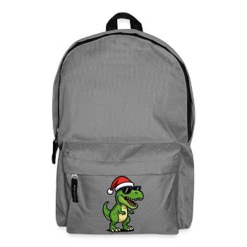 T-Rex Santa mit Sonnenbrille - Rucksack - Mittelgrau - Vorne