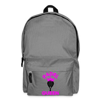 Padel Queen – Court Lady! Smash it pink - Rucksack - Mittelgrau - Vorne