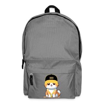 Swag cat - cool cat - Backpack - elephant grey - Front