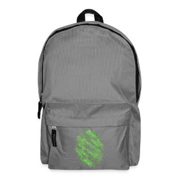 Grüner Spiralabdruck - Rucksack - Mittelgrau - Vorne