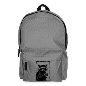 Barista Raccoon - Backpack - elephant grey - Front