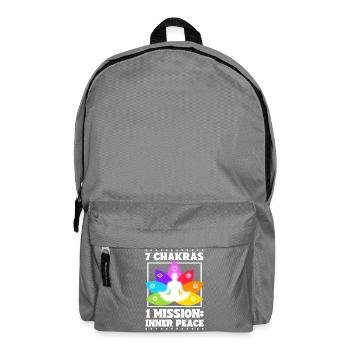 7 Chakren – Innerer Frieden - Rucksack - Mittelgrau - Vorne