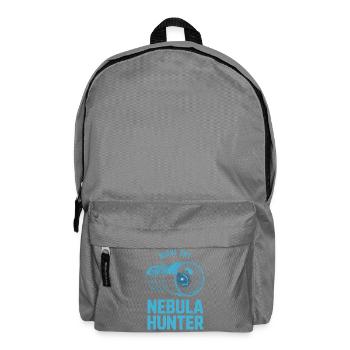Nebula Hunter Night Sky Telescope Tee - Backpack - elephant grey - Front