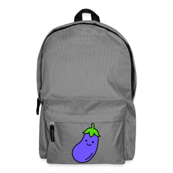 Aubergine - Rucksack - Mittelgrau - Vorne