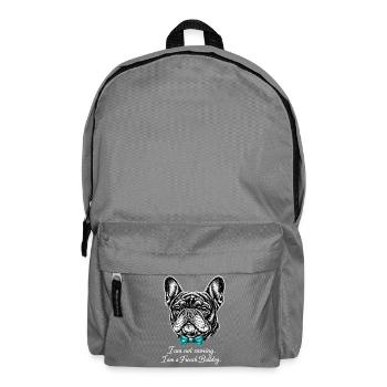 Bouledogue français avec nœud papillon - Sac à dos - gris éléphant - Devant