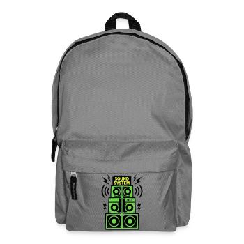 Sound System Speaker Techno Festival DJ - Backpack - elephant grey - Front