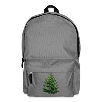 Grüne Farnblätter Wasserfarb-Illustration - Rucksack - Mittelgrau - Vorne