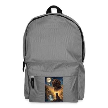 Hurlant au chien de la Lune American Water Spaniel - Sac à dos - gris éléphant - Devant