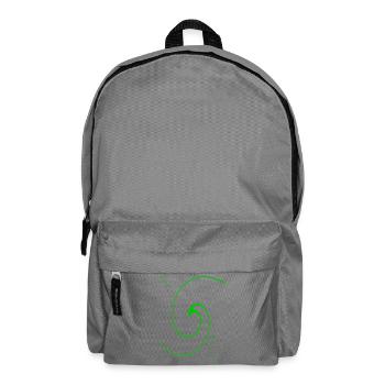 Neon spiral on black - Backpack - elephant grey - Front
