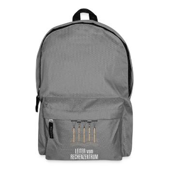 Leiter vom Rechenzentrum Gartenoutfit Gartenarbeit - Rucksack - Mittelgrau - Vorne