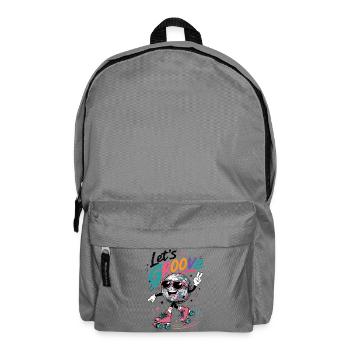 Let's Groove Disco on Roller Skates Retro - Backpack - elephant grey - Front