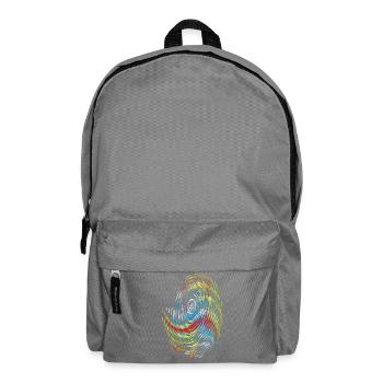 Rainbow Spiral Neon Pattern - Backpack - elephant grey - Front