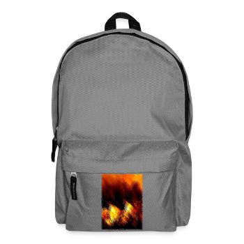 Fire Circle Wave Pattern - Backpack - elephant grey - Front