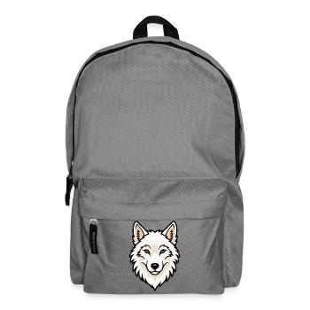 Polarwolf Kopf Arktis Wildnis Natur - Rucksack - Mittelgrau - Vorne