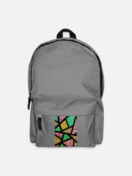 Grafische Trikolore Zen-Kunst - Rucksack - Mittelgrau