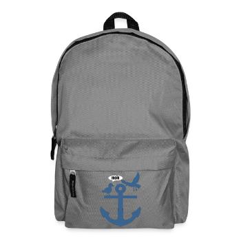 Moin Möwen auf Anker - Rucksack - Mittelgrau - Vorne