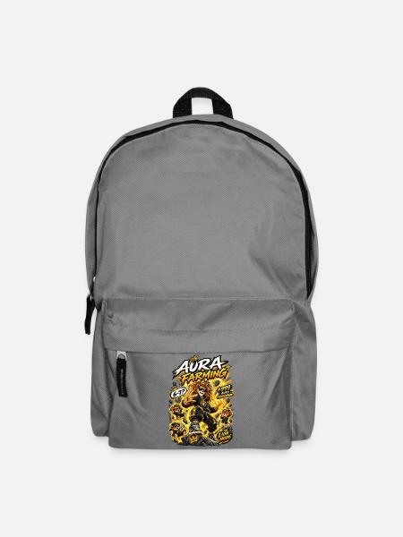 Löwenaura-Farming – +999 Aura - Rucksack - Mittelgrau