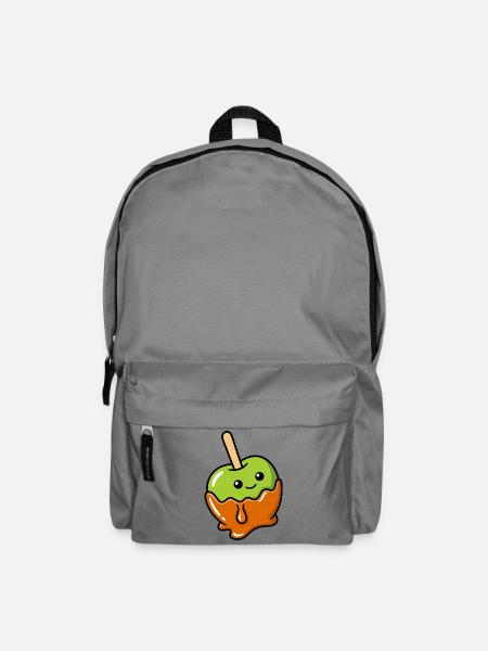 Kawaii Grüner Apfelkaramell Tropf - Rucksack - Mittelgrau