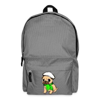 Beige Beret Mops - Rucksack - Mittelgrau - Vorne