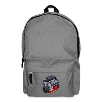 Motorisches Thema: Klassisch und Leistung - Rucksack - Mittelgrau - Vorne