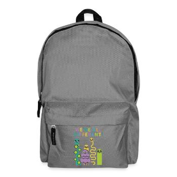 We're All Different! Colorful creatures - Backpack - elephant grey - Front