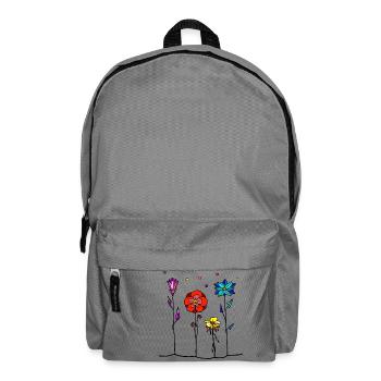 Fleurs - Sac à dos - gris éléphant - Devant