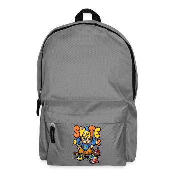 Skateboard and graffiti - Backpack - elephant grey - Front
